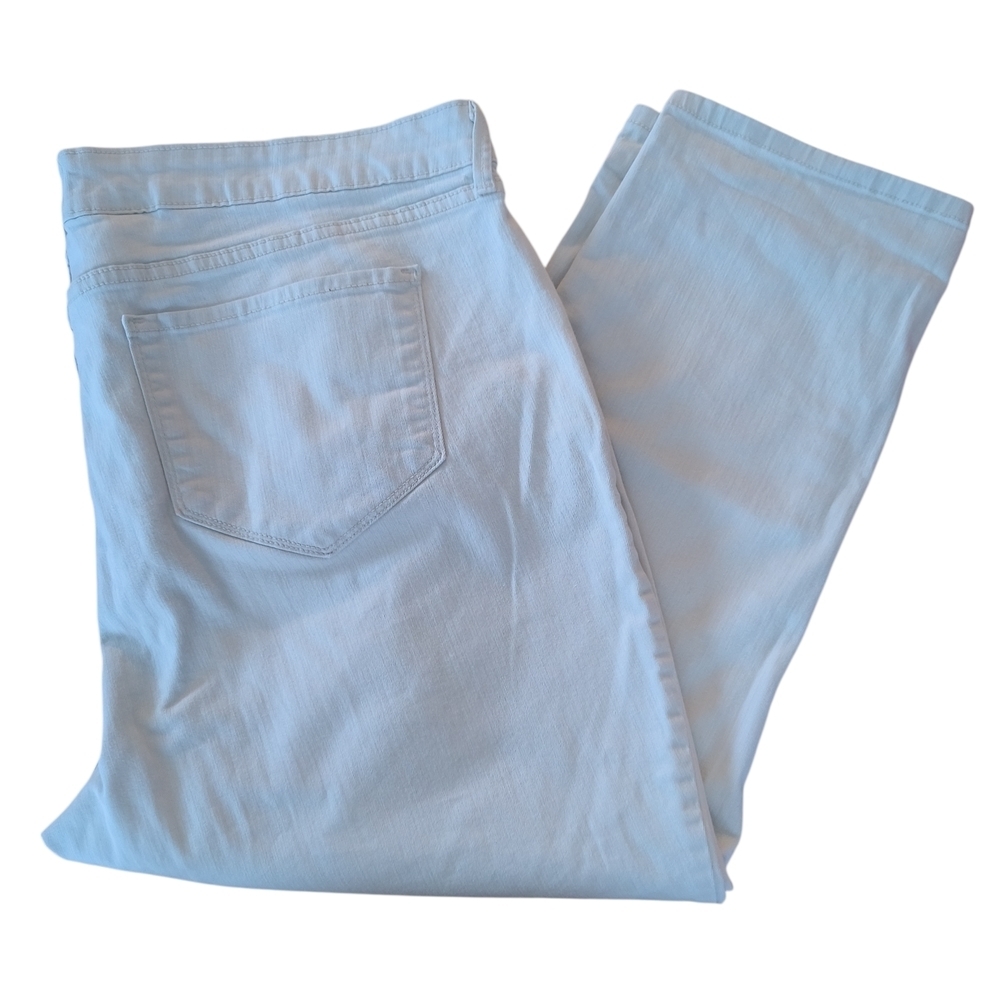 NYDJ Cream Colored IRA Relaxed Ankle Jeans Size 20w